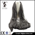 Blended material high quality animal print soft feel spring scarf with flocking